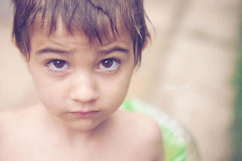 Children want to swim and be photographed by Laura Short Photography.