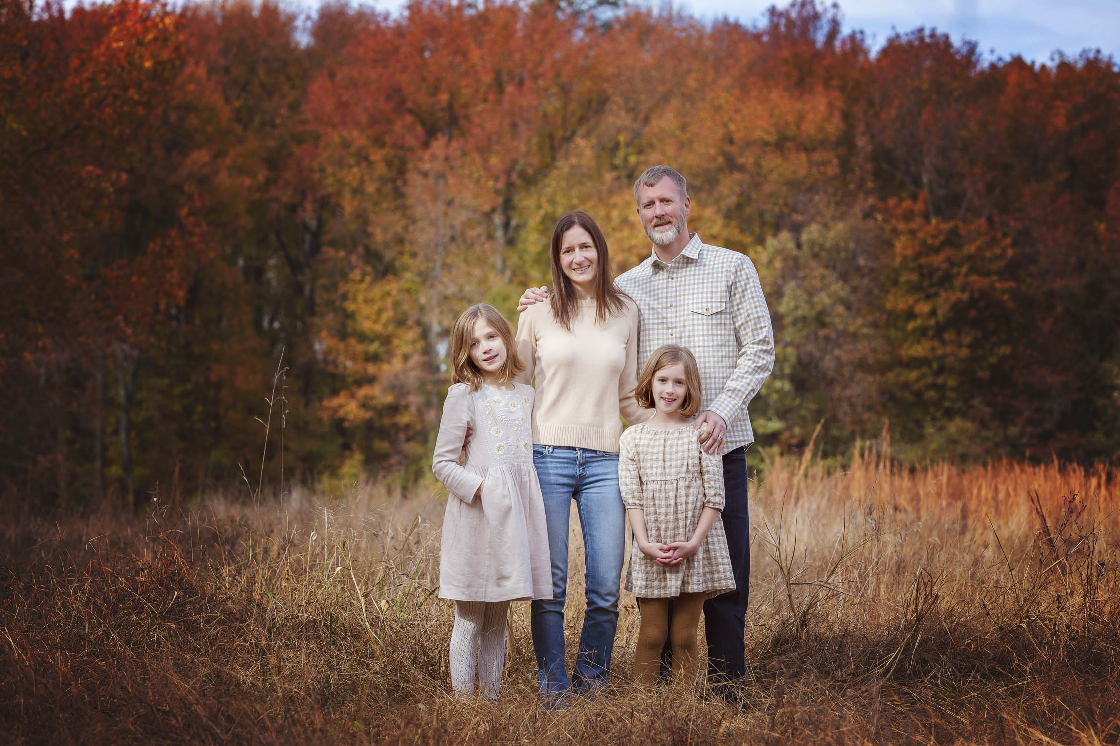 family in field fall PARSIPPANY NJ PHOTOGRAPHER